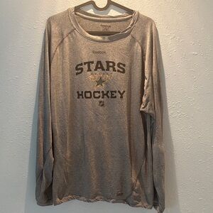 Reebok Gray Dallas Stars Hockey Tee